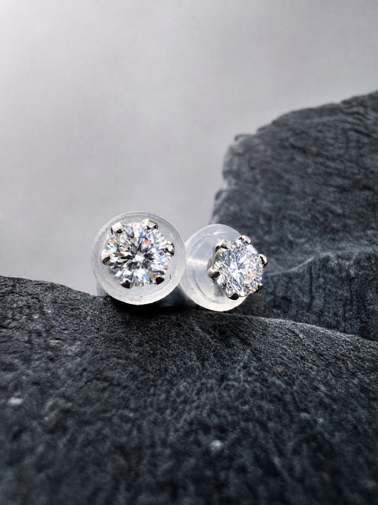Diamond Prong Earrings