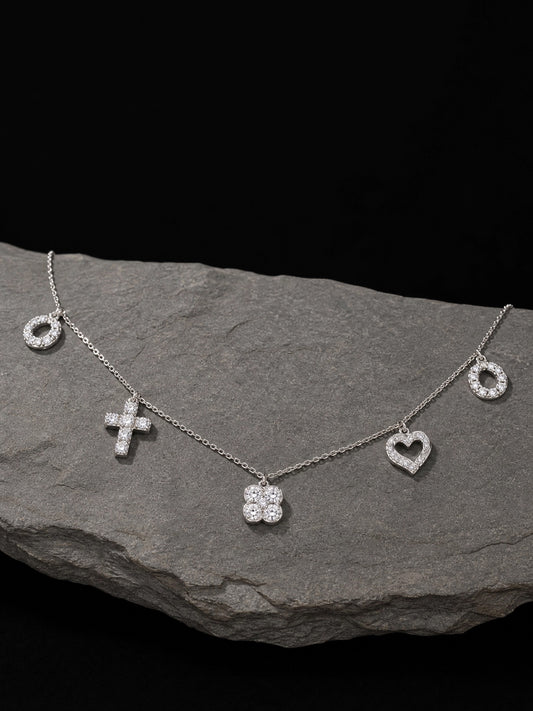 Diamond Pavé Open Heart Necklace