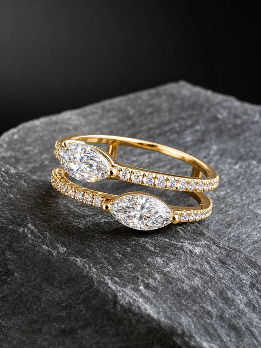 Diamond Pavé Marquise Ring