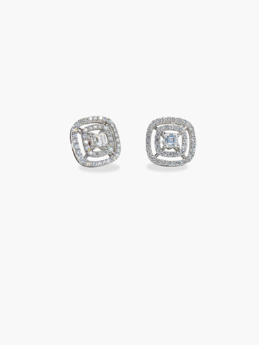 Diamond Pavé Cushion Earrings