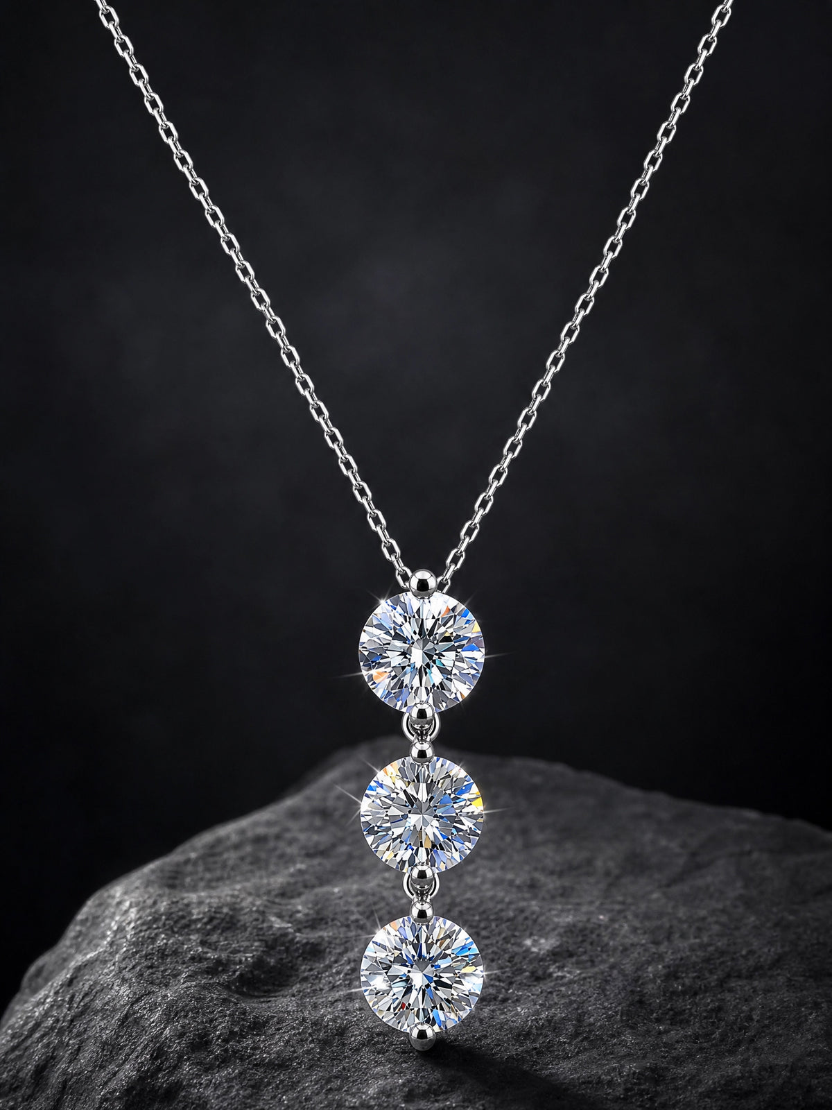 Diamond Prong Necklace
