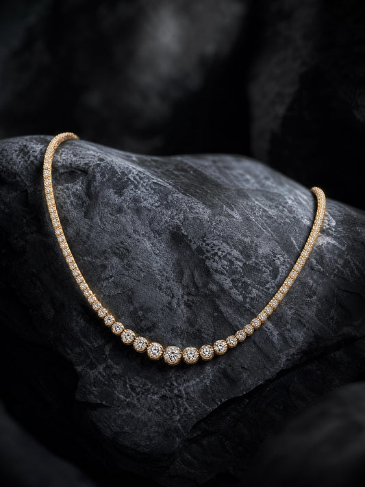 Diamond Bezel Necklace