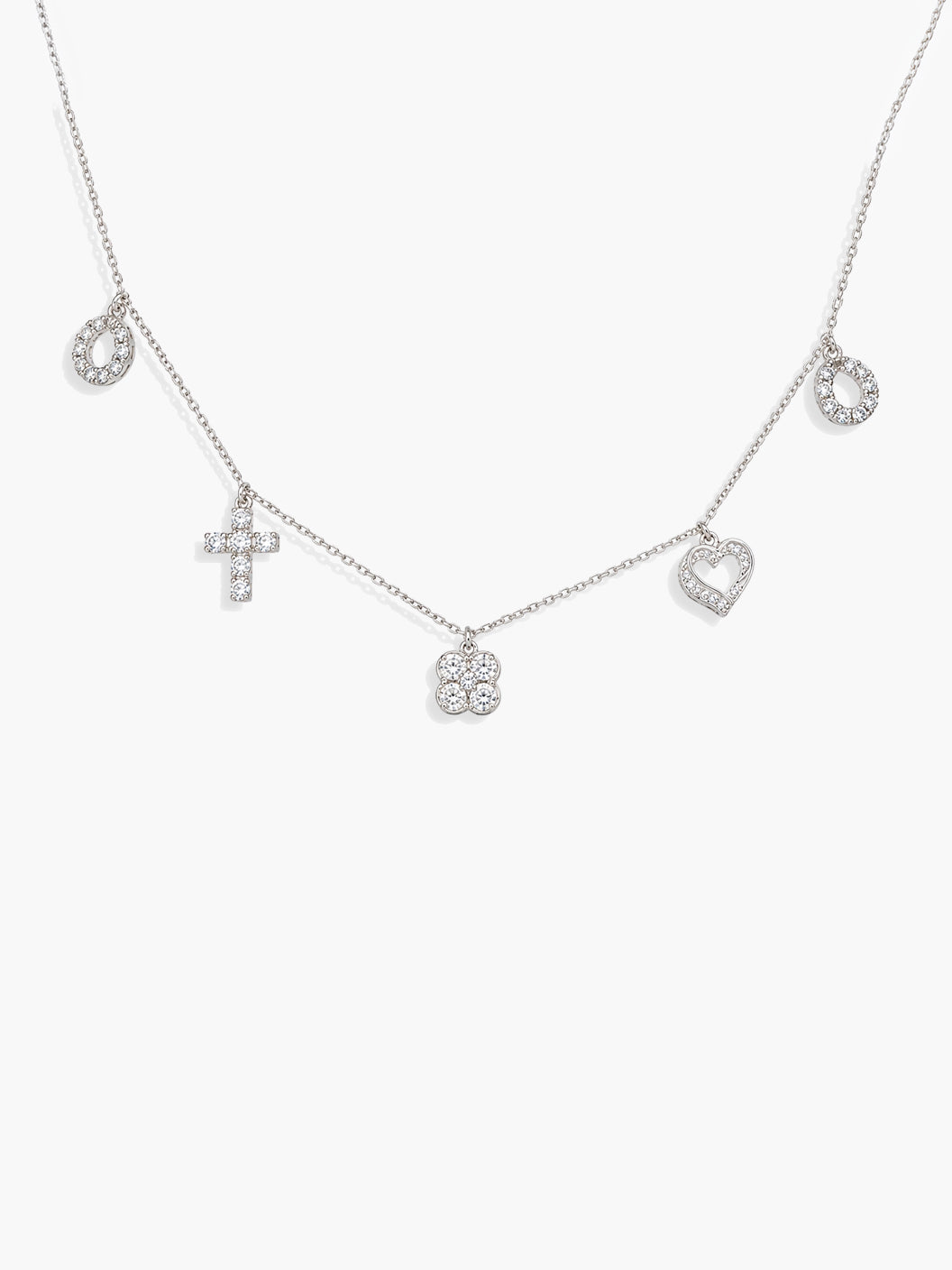 Diamond Pavé Open Heart Necklace