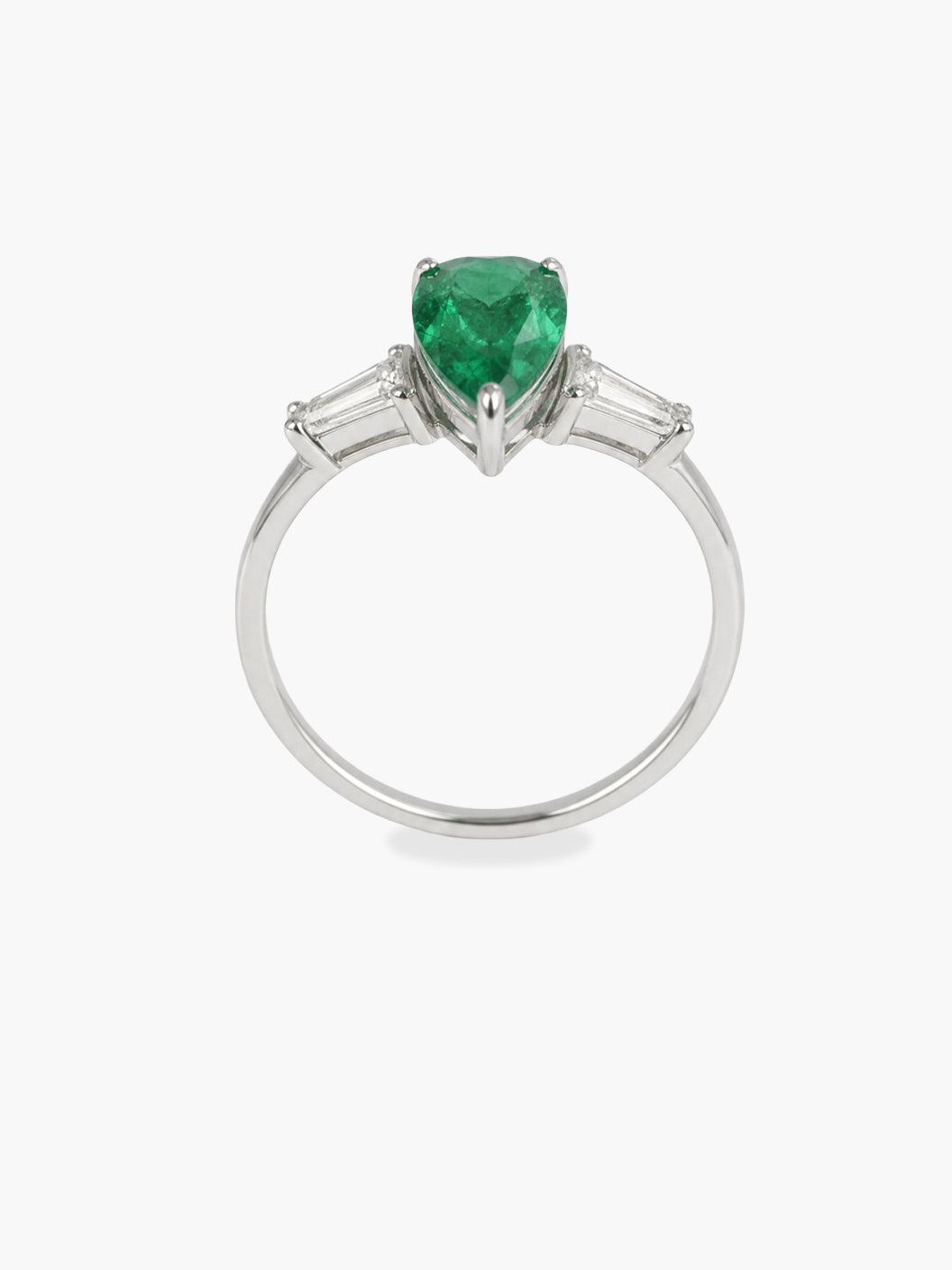 Emerald & Diamond Pear Ring
