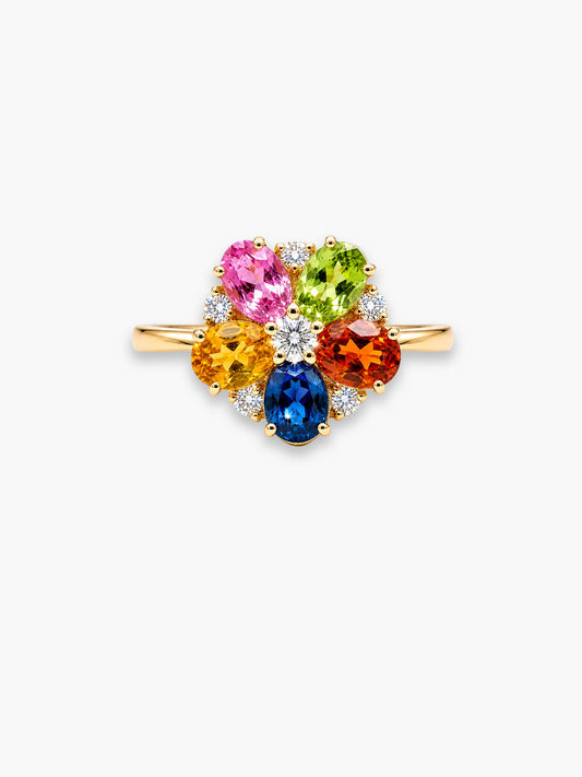 Sapphire & Diamond Oval Ring