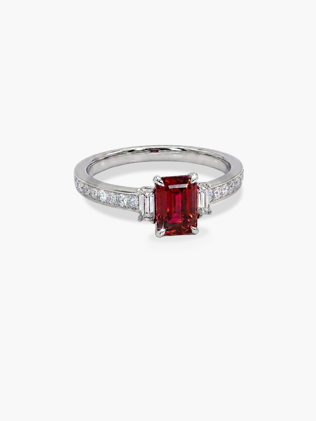 Ruby & Diamond Pavé Ring