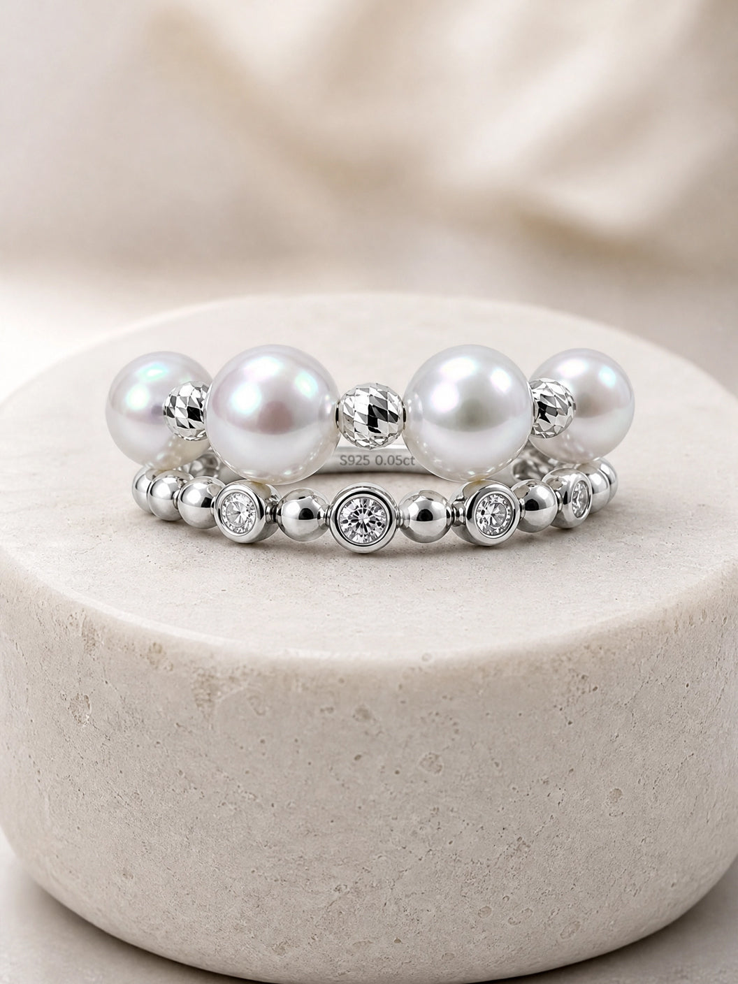 Pearl Bezel Ring