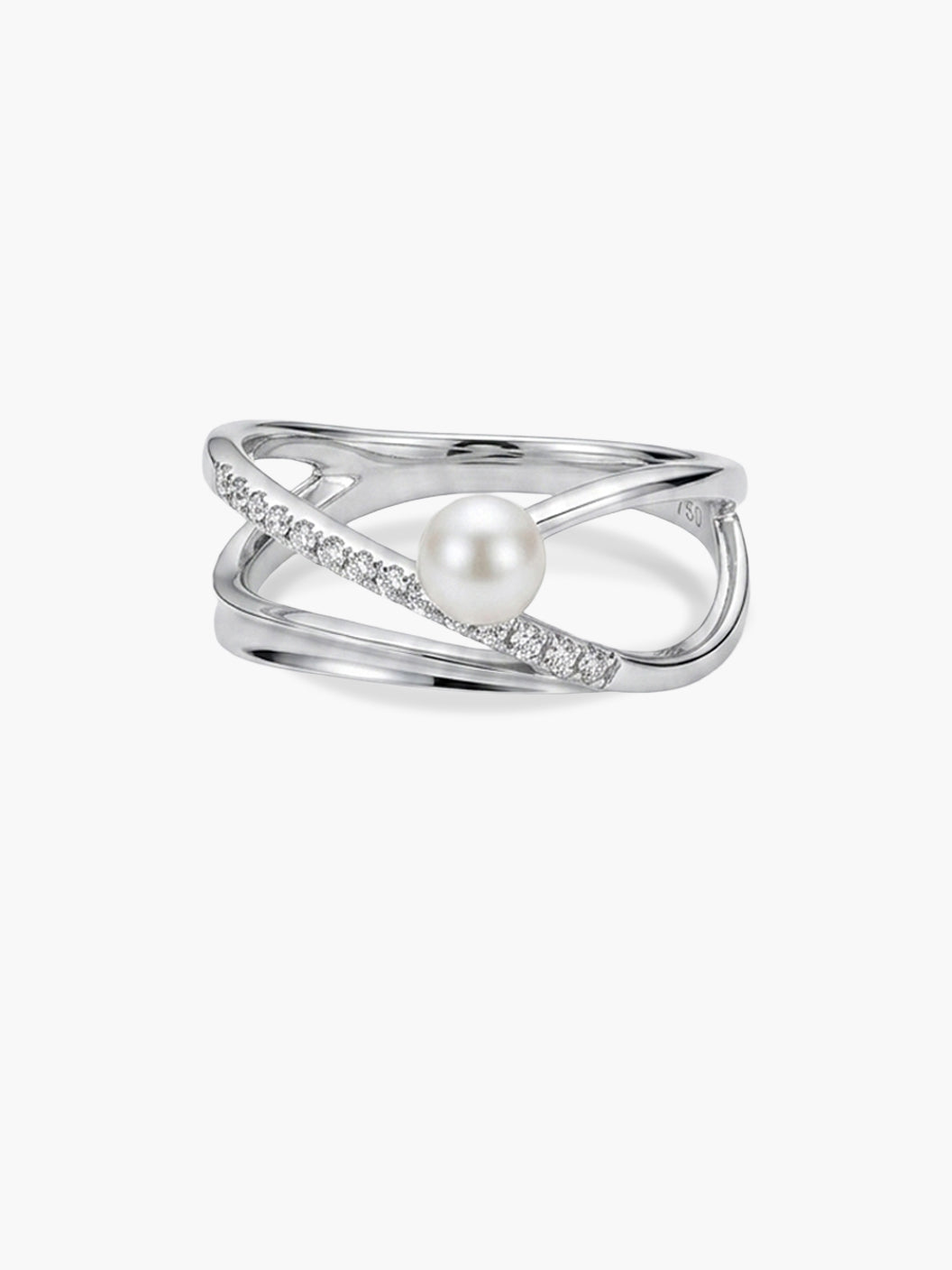 Pearl & Diamond Pavé Ring