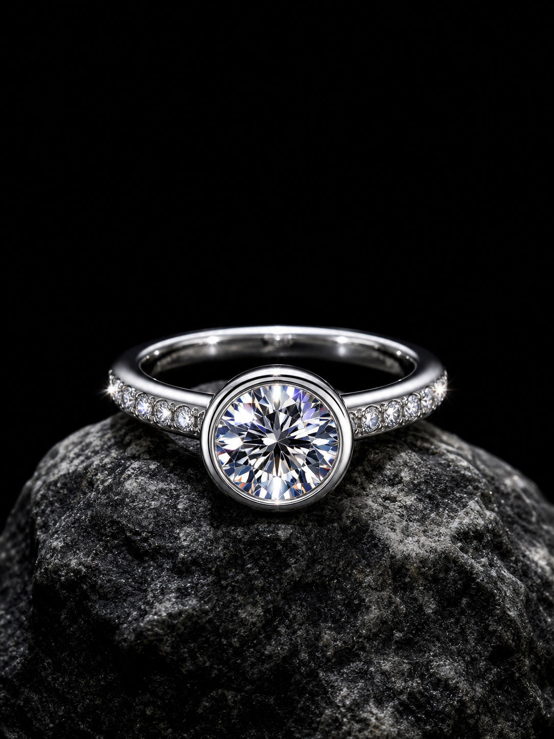 Diamond Bezel & Pavé Ring