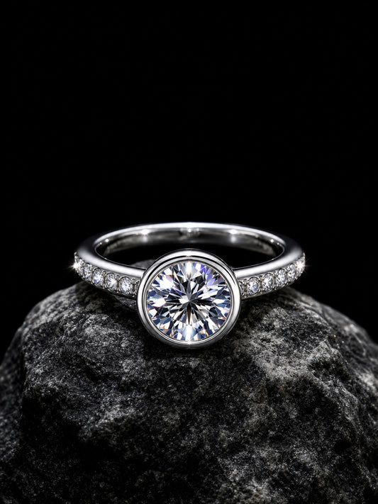 Diamond Bezel & Pavé Ring